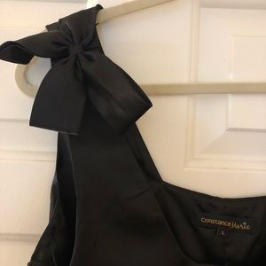 CONSTANCE MARIE silky sheath dress w/big bows